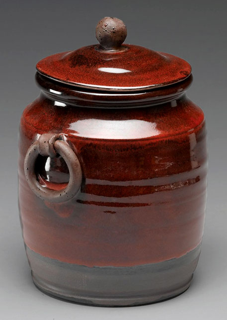Sold at Auction: Sawyer Biscuit Co Glass Cookie Jar w Lid