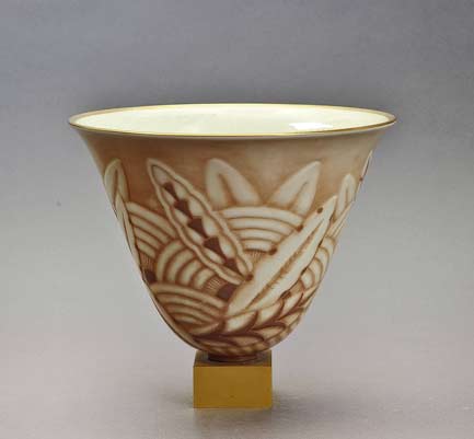 Sevres-and-Ruhlmann-Rare-Bronze-and-Porcelain-Vase,-circa-1931 GALERIE-PLAISANCE