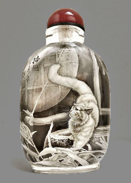Chinese Handpainted Snuff Bottle Decoration Creative Inside Painted  Miniature Glass Scent Bottle Perfume Bottle (Chinese Dragon)