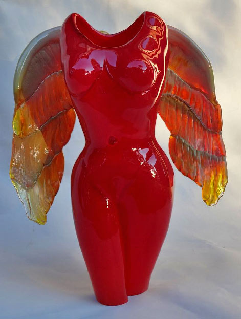Alexis-Silk-angel sculpture