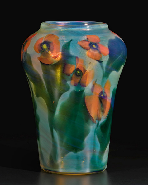 Tiffany Paperw-vase-sothebys