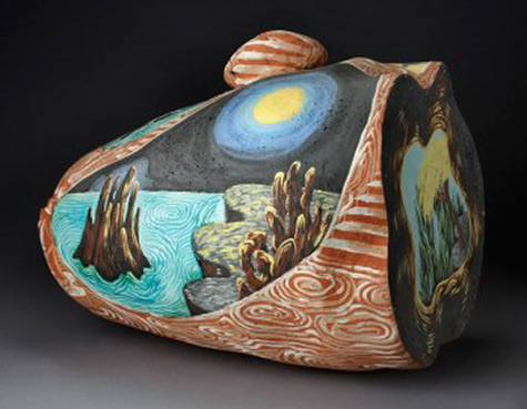 Michael Lucero, 'North American Dreamer' 1984, slip glazed, earthenware