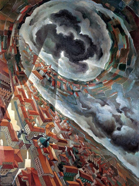 Tullio Crali (Italian, Futurism, 1910 2000) In Free Fall (In Caduta Libera), 1964